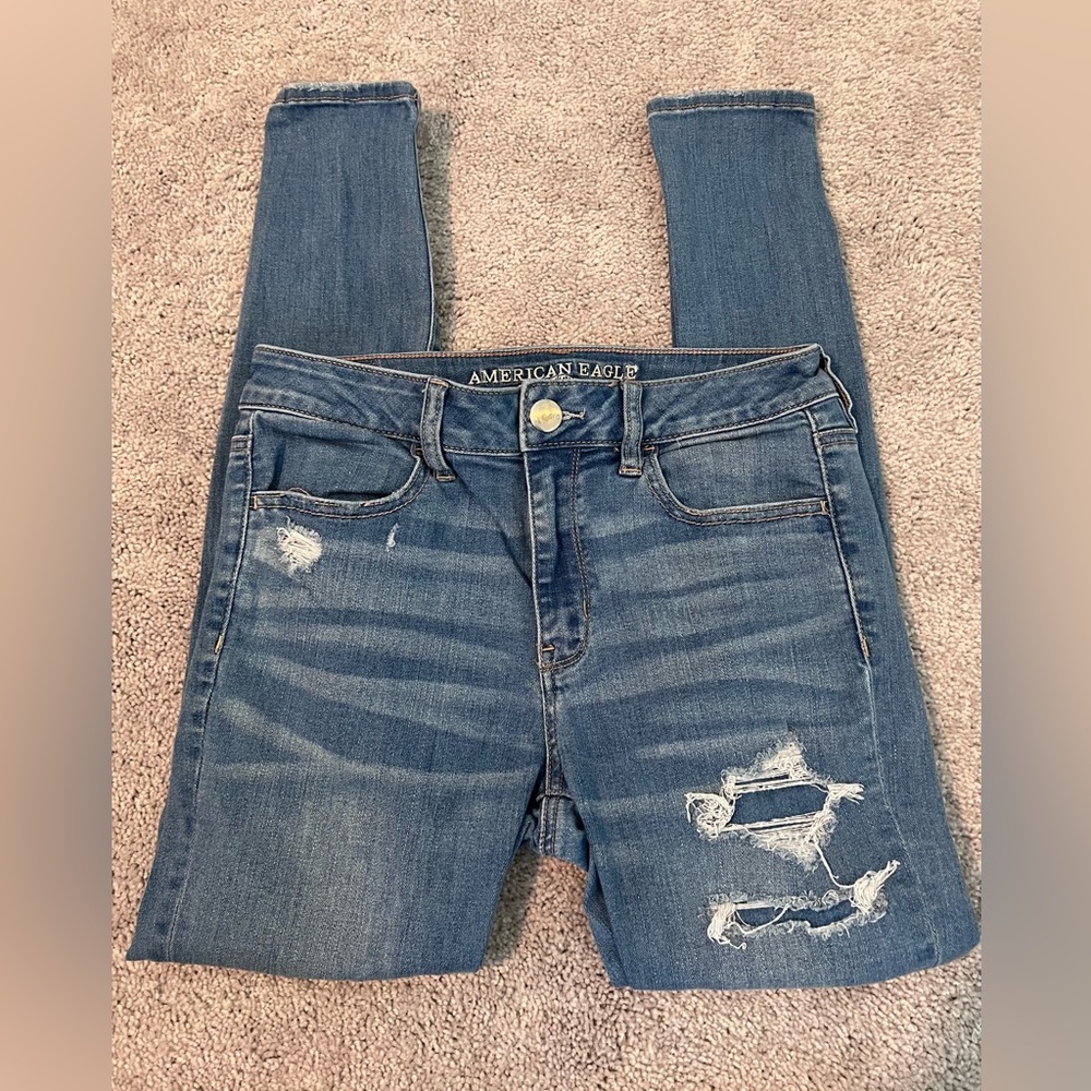 American Eagle Hi Rise Jeggings.